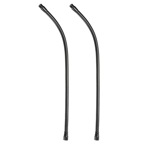 PATIKIL 22" Mikrofon Schwanenhals 2stk 5/8"-27 Gewinde Metall Universal Schlauch Flexibler Arm Schwanenhals Rohr Verlängerung für Multifunktion Basteln Schwarz von PATIKIL