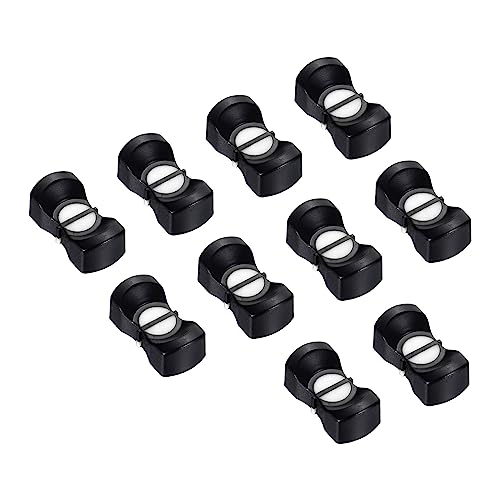 PATIKIL 24.5x12x9mm Mischpult Schieberegler Fader Drehknopf Kappe Sensorischer Schieber Einschub Welle ABS Schwarz Weiß für Drehschalter Pack von 10 von PATIKIL