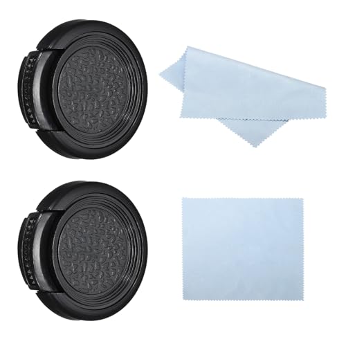 PATIKIL 27mm Objektivdeckel, 2 Stück Seitenklemmung Kamera Objektivabdeckung zum Schutz der Frontlinse mit Reinigungstuch, Geeignet für 27mm Gewinde Universal DSLR Objektive, Schwarz PATIKIL 27mm Objektivdeckel, 2 Stück Seitenklemmung Kamera Objektivabdeckung zum Schutz der Frontlinse mit Reinigungstuch, Geeignet für 27mm Gewinde Universal DSLR Objektive, Schwarz von PATIKIL