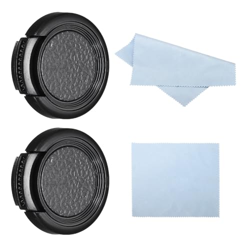 PATIKIL 28mm Objektivdeckel, 2 Stück Seitenklemmung Kamera Objektivabdeckung zum Schutz der Frontlinse mit Reinigungstuch, Geeignet für 28mm Gewinde Universal DSLR Objektive, Schwarz PATIKIL 28mm Objektivdeckel, 2 Stück Seitenklemmung Kamera Objektivabdeckung zum Schutz der Frontlinse mit Reinigungstuch, Geeignet für 28mm Gewinde Universal DSLR Objektive, Schwarz von PATIKIL