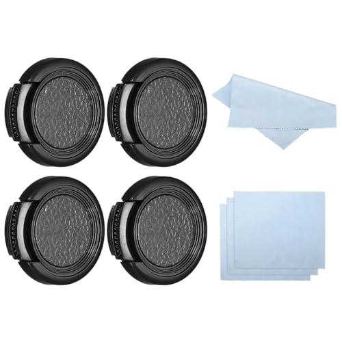 PATIKIL 28mm Objektivdeckel, 4 Stück Seitenklemmung Kamera Objektivabdeckung zum Schutz der Frontlinse mit Reinigungstuch, Geeignet für 28mm Gewinde Universal-DSLR-Objektive, Schwarz PATIKIL 28mm Objektivdeckel, 4 Stück Seitenklemmung Kamera Objektivabdeckung zum Schutz der Frontlinse mit Reinigungstuch, Geeignet für 28mm Gewinde Universal-DSLR-Objektive, Schwarz von PATIKIL