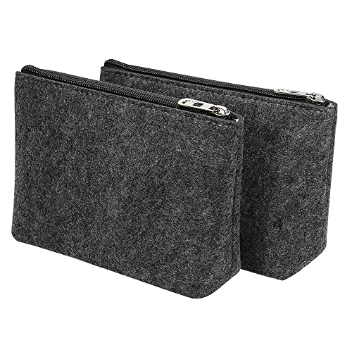 PATIKIL 2Pack Filztasche Federmappe Zippertasche Stiftemappe Filz für Bürobedarf Organizer Dunkel Grau PATIKIL 2Pack Filztasche Federmappe Zippertasche Stiftemappe Filz für Bürobedarf Organizer Dunkel Grau von PATIKIL