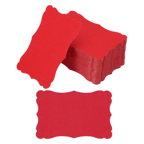 PATIKIL 3,7"x2,4" Blanko-Papier Visitenkarten, 120er Pack Kleine Index-Karteikarten Wörter Nachricht Notizkarte Mini-Papiertags Spitze für DIY-Geschenk, Rot PATIKIL 3,7"x2,4" Blanko-Papier Visitenkarten, 120er Pack Kleine Index-Karteikarten Wörter Nachricht Notizkarte Mini-Papiertags Spitze für DIY-Geschenk, Rot von PATIKIL