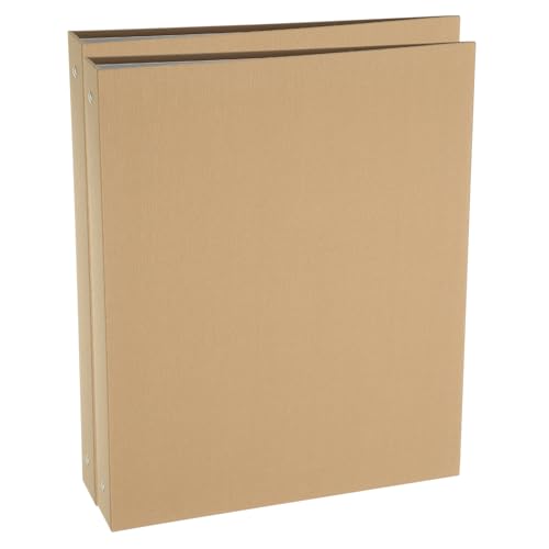 PATIKIL 3 Ring Binder, 2 Stück A4 Größe Flexibler Rundbinder Große Kapazität Leinen Planer Binder für Business Home Classroom, Ingwer Gelb von PATIKIL