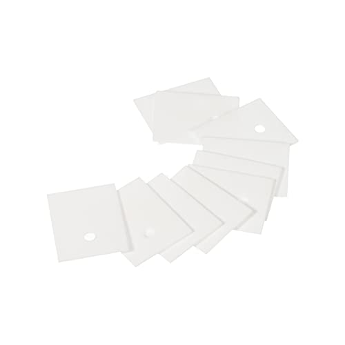 PATIKIL 30Stk Aluminiumoxid Keramik Blatt Kühlkissen Isolierblatt 4mm Loch Hohe Hartness für MOS Transistor 28x22x0.65mm(1.1x0.87x0.03") von PATIKIL