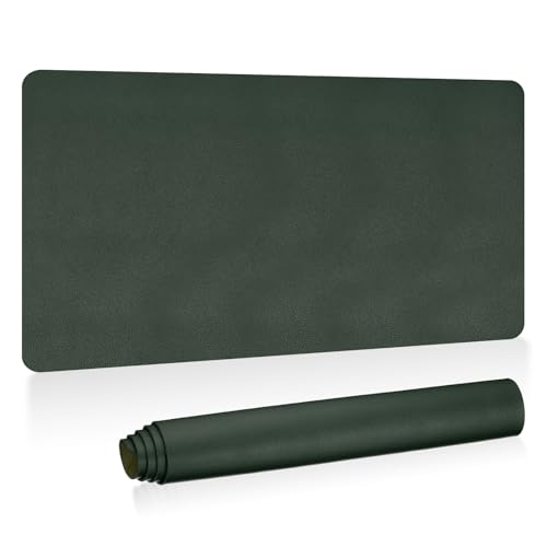 PATIKIL Schreibtischunterlage 80 x 38 cm, Rutschfeste Wasserdichte PU-Leder Schreibtisch unterlage Groß Schreibtischunterlagen Tischunterlage Schreibtisch Desk Mat, Dunkelgrün von PATIKIL