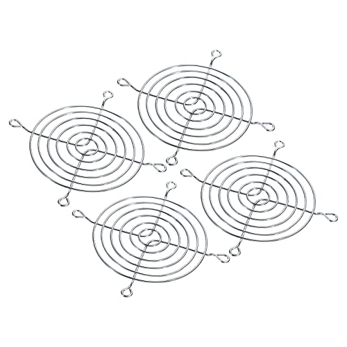 PATIKIL 4 Packung Lüfter Metall Schutzgitter 92mm m Schraube für Schutzabdeckung Silber von PATIKIL