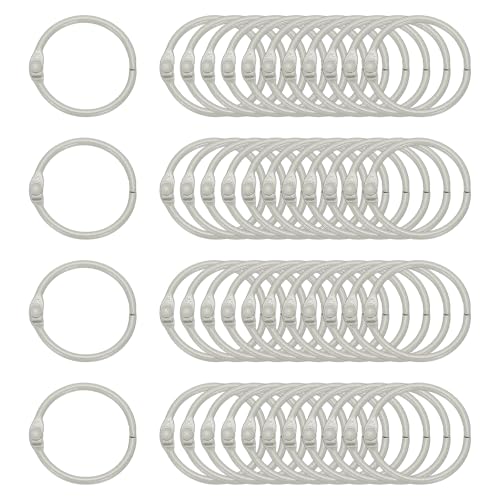 PATIKIL 48 Stück Loose Leaf Binder Ringe, 1,2 Zoll Metall Offene Kartenringe Schwere Buchringe für Schlüssel Index Karten Papier Ringe Büro, Grau von PATIKIL