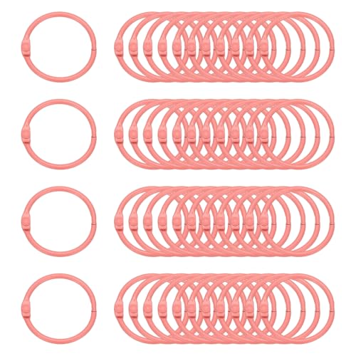 PATIKIL 48 Stück Loose Leaf Binder Ringe, 1,2 Zoll Metall Offene Kartenringe Schwere Buchringe für Schlüssel Index Karten Papier Ringe Büro, Hellrosa PATIKIL 48 Stück Loose Leaf Binder Ringe, 1,2 Zoll Metall Offene Kartenringe Schwere Buchringe für Schlüssel Index Karten Papier Ringe Büro, Hellrosa von PATIKIL