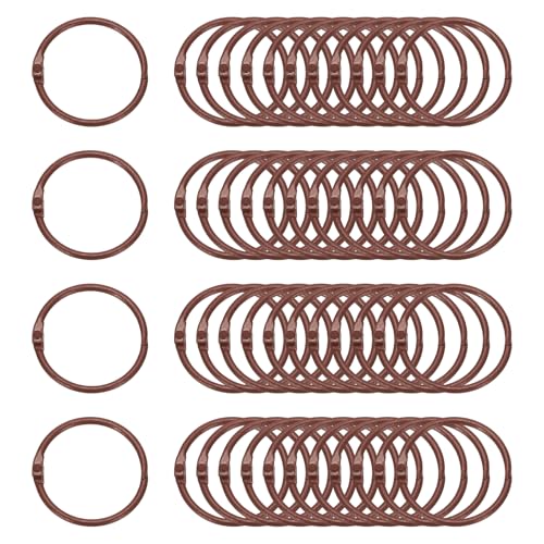 PATIKIL 48 Stück Loose Leaf Binder Ringe, 1,78 Zoll Metall Offene Kartenringe Schwere Buchringe für Schlüssel Index Karten Papier Ringe Büro, Braun PATIKIL 48 Stück Loose Leaf Binder Ringe, 1,78 Zoll Metall Offene Kartenringe Schwere Buchringe für Schlüssel Index Karten Papier Ringe Büro, Braun von PATIKIL