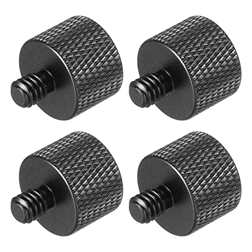 PATIKIL 4Pack Mikrofonstativ Adapter 1/4 Stecker an 5/8 Buchse Kamera Schraube Gewinde Adapter für Mikrofon Stativständer Schwarz von PATIKIL