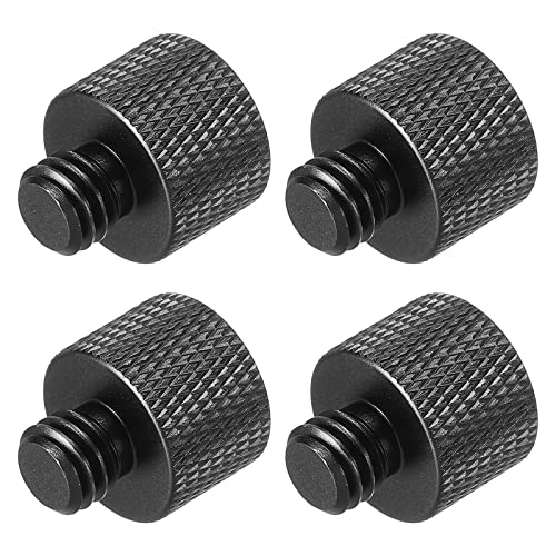 PATIKIL 4Pack Mikrofonstativ Adapter 3/8 Stecker an 5/8 Buchse Kamera Schraube Gewinde Adapter für Mikrofon Stativständer Schwarz von PATIKIL