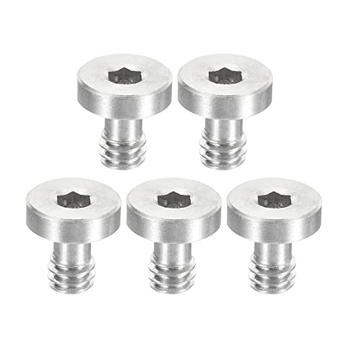 PATIKIL 5-Pack Kamera Schnellspannschraube Stativschraube Edelstahl Hex-Schlitz Schraube für DSLR Kamera Rig 1/4"-20 Gewinde 13mm Länge silbern von PATIKIL