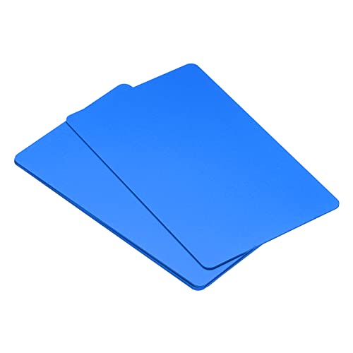 PATIKIL 5 Paket 0.8mm Metall Visitenkarte Leere Name Lasergravur Eloxierte für DIY Blau von PATIKIL