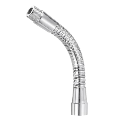 PATIKIL 6" Mikrofon Schwanenhals 5/8"-27 Gewinde Metall Universal Schlauch Flexibel Arm Schwanenhals Rohr Verlängerung für Multifunktion Heimwerken Silber Ton von PATIKIL