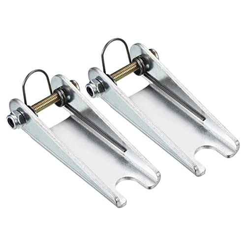 PATIKIL 64mm 2Pack Haken Sicherheitsverschluss Metall Anhänger Kupplung Empfänger Ersatz für Clevis Haken Anlage Silber von PATIKIL