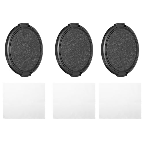 PATIKIL 67mm Objektivdeckel, 3er Pack Seitenklemmung Kamera Objektivabdeckung zum Schutz der Frontlinse mit Reinigungstuch, geeignet für 67mm Gewinde Universal DSLR Objektive, Schwarz PATIKIL 67mm Objektivdeckel, 3er Pack Seitenklemmung Kamera Objektivabdeckung zum Schutz der Frontlinse mit Reinigungstuch, geeignet für 67mm Gewinde Universal DSLR Objektive, Schwarz von PATIKIL