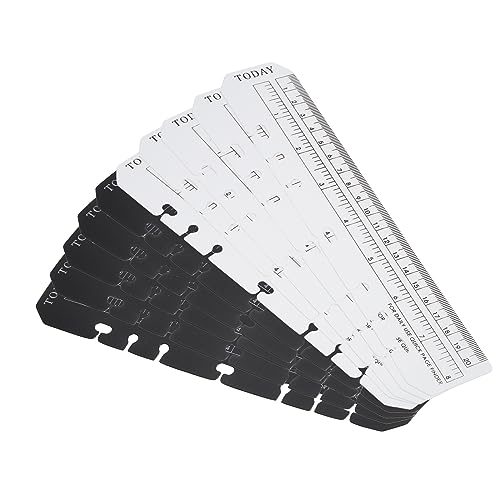 PATIKIL 8.7"x1.8" Lesezeichen Lineal 10 Pack Steckbar Lineal Seitenmarker Buchzeichen Messgeräte für A5 Größe 6-Loch Bindemittel Notebook Schwarz Klar PATIKIL 8.7"x1.8" Lesezeichen Lineal 10 Pack Steckbar Lineal Seitenmarker Buchzeichen Messgeräte für A5 Größe 6-Loch Bindemittel Notebook Schwarz Klar von PATIKIL
