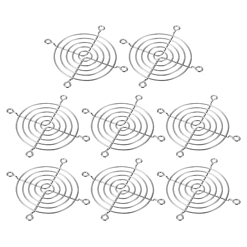 PATIKIL 80mm Lüfter Fingergrill 8 Packung 304 Edelstahl Grillschutz Schutzlüfter Schützende Cover für 80x80mm Lüfter für Geräte Computer Heimwerken Silber von PATIKIL