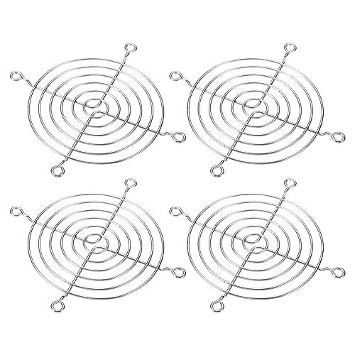 PATIKIL 90mm Lüfter Fingergrill 4 Packung 304 Edelstahl Grillschutz Schutzlüfter Schützende Cover für 90x90mm Lüfter für Geräte Computer Heimwerken Silber von PATIKIL