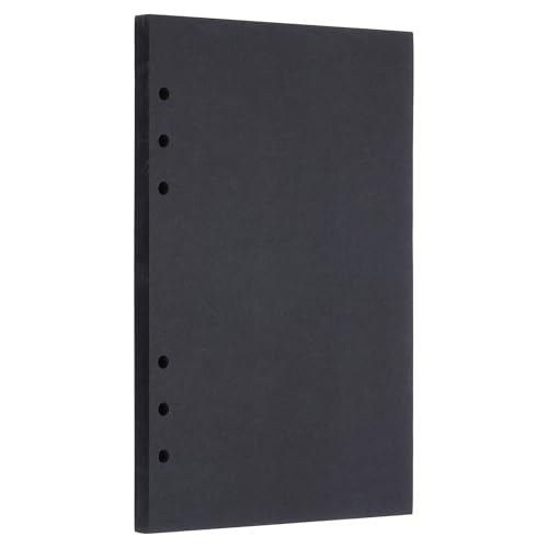PATIKIL A5 Nachfüllpapier, ungefüttertes Blanko-Kraftpapier 6-Loch-Füller-Einsätze für 6-Ring-Ordner, 80 Blatt/160 Seiten, Schwarz PATIKIL A5 Nachfüllpapier, ungefüttertes Blanko-Kraftpapier 6-Loch-Füller-Einsätze für 6-Ring-Ordner, 80 Blatt/160 Seiten, Schwarz von PATIKIL