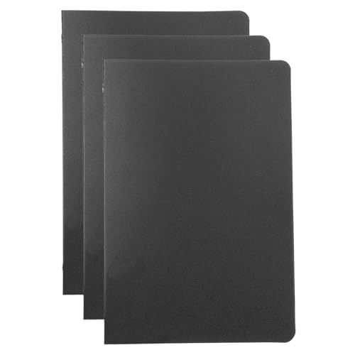 PATIKIL A6 Binder Cover, 3 Stück PP 6 Ring Loose Leaf Binder Protector Round Ring Binder Cover Nachfüllbares Notizbuch Verdickter Frosted Binder für Meeting Notebook Folder, Schwarz PATIKIL A6 Binder Cover, 3 Stück PP 6 Ring Loose Leaf Binder Protector Round Ring Binder Cover Nachfüllbares Notizbuch Verdickter Frosted Binder für Meeting Notebook Folder, Schwarz von PATIKIL