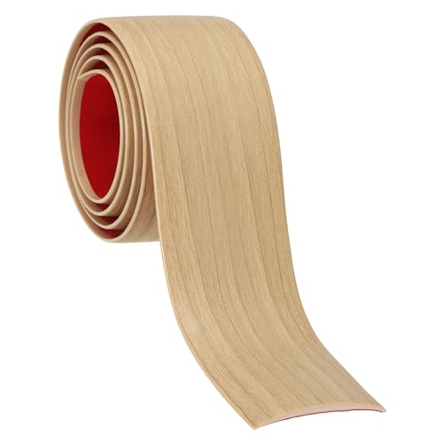 PATIKIL Boden-Übergangsstreifen übergangsprofil übergangsleiste selbstklebend 50 mm x 1 m, Vinyl-Laminat Flacher Teiler von Laminat, Verbindungsstreifen lücken Türrahmen fliesen Eiche von PATIKIL