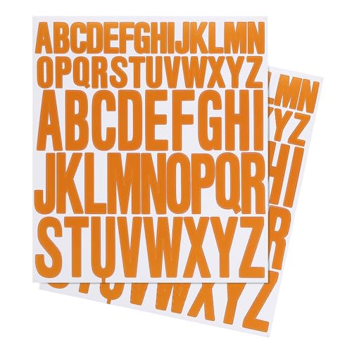 PATIKIL Buchstaben Aufkleber 1 Zoll 2 Zoll, 12 Bögen Selbstklebende Vinyl Buchstaben Aufkleber für Briefkasten Fenster Tür Kappe Dekorationen, Orange PATIKIL Buchstaben Aufkleber 1 Zoll 2 Zoll, 12 Bögen Selbstklebende Vinyl Buchstaben Aufkleber für Briefkasten Fenster Tür Kappe Dekorationen, Orange von PATIKIL