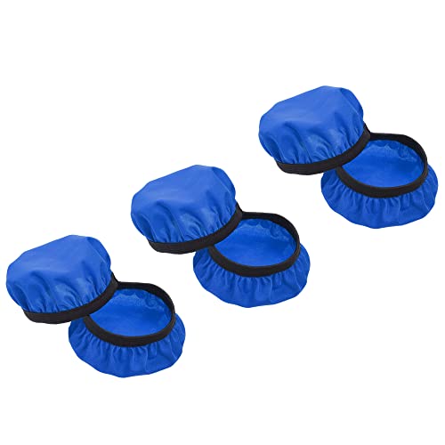 PATIKIL Flexibel Kopfhörer Bezüge Passt 3.54-4.33" 3Paare Dehnbarer Stoff Schutz Blau von PATIKIL