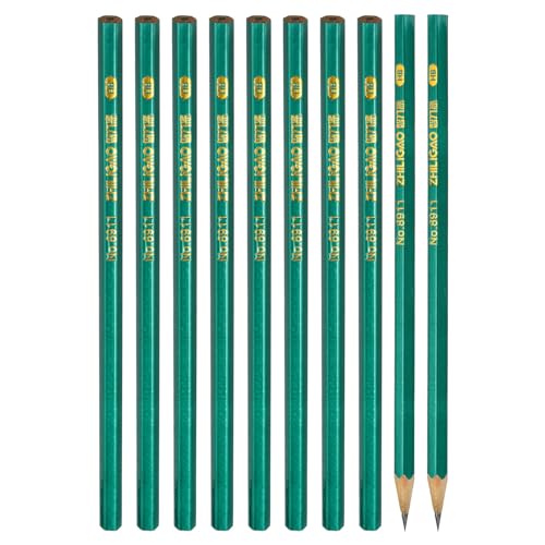 PATIKIL Grüne Sechseck-Bleistifte, 10er Pack HB Graphit-Bleistifte Holz-Bleistifte Doppelseitiger Stift für Klassenzimmer Büro Ingenieurmarkierung von PATIKIL