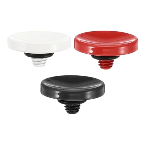 PATIKIL Kamera-Auslöserknopf, 3er Pack Soft Shutter Release Button Reiner Kupfer-Kameraknopf Konkav Geeignet für DSLR/SLR-Kamera, Rot Schwarz Weiß von PATIKIL