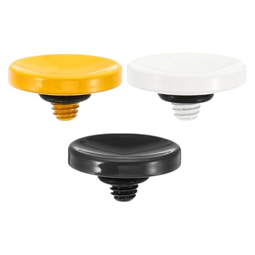 PATIKIL Kamera-Auslöserknopf, 3er Pack Soft Shutter Release Button Reiner Kupfer-Kameraknopf Konkav Geeignet für DSLR/SLR Kamera, Schwarz Weiß Gelb von PATIKIL