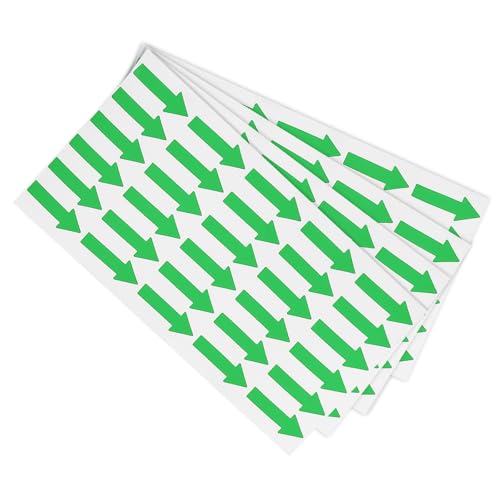 PATIKIL 120 Stück Kleiner Pfeil Aufkleber Kleine Pfeilschild Aufkleber 30 x 12 mm, Farbcodierungsschild für Gasfluss Richtung Inspektion Fehlermarkierung Markierung, Grün von PATIKIL