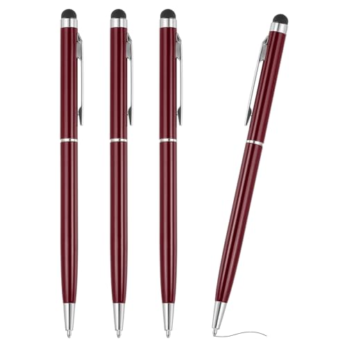 PATIKIL Kugelschreiber mit Stylus-Spitze, 4 Stück Zwei in einem Metallstift Schwarze Tinte 1,0 mm mittlere Spitze Stylus-Stift für Touchscreens, Dunkelrot PATIKIL Kugelschreiber mit Stylus-Spitze, 4 Stück Zwei in einem Metallstift Schwarze Tinte 1,0 mm mittlere Spitze Stylus-Stift für Touchscreens, Dunkelrot von PATIKIL
