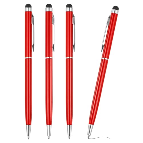 PATIKIL Kugelschreiber mit Stylus-Spitze, 4 Stück Zwei in einem Metallstift Schwarze Tinte 1,0 mm mittlere Spitze Stylus-Stift für Touchscreens, Rot PATIKIL Kugelschreiber mit Stylus-Spitze, 4 Stück Zwei in einem Metallstift Schwarze Tinte 1,0 mm mittlere Spitze Stylus-Stift für Touchscreens, Rot von PATIKIL
