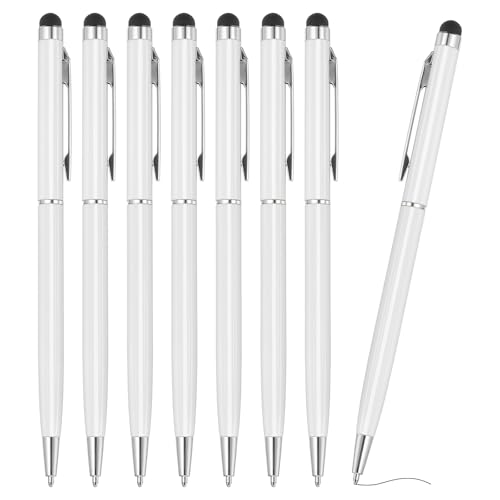 PATIKIL Kugelschreiber mit Stylus-Spitze, 8 Stück Zwei in einem Metallstift Schwarze Tinte 1,0 mm mittlere Spitze Stylus-Stift für Touchscreens, Weiß PATIKIL Kugelschreiber mit Stylus-Spitze, 8 Stück Zwei in einem Metallstift Schwarze Tinte 1,0 mm mittlere Spitze Stylus-Stift für Touchscreens, Weiß von PATIKIL