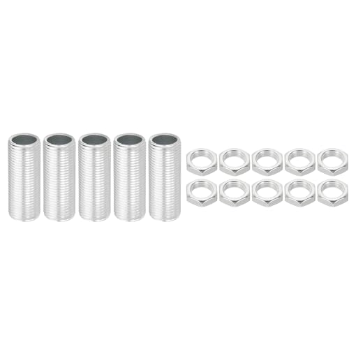PATIKIL M12 Gewinde 30mm/1,2" Lampenrohr-Set mit Sicherungsmuttern, 5er-Set Gewindestangen-Befestigungselemente für Kronleuchter-Deckenleuchte DIY, Zinkbeschichtung PATIKIL M12 Gewinde 30mm/1,2" Lampenrohr-Set mit Sicherungsmuttern, 5er-Set Gewindestangen-Befestigungselemente für Kronleuchter-Deckenleuchte DIY, Zinkbeschichtung von PATIKIL