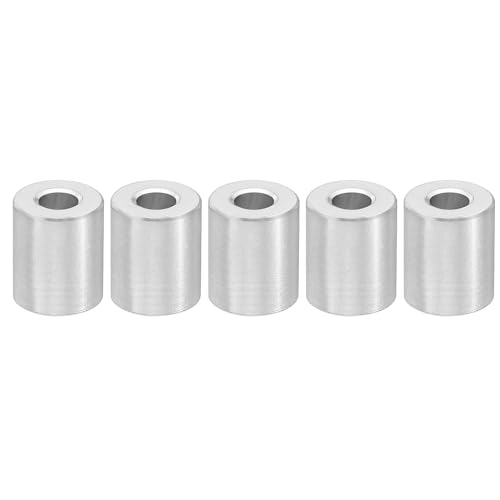 PATIKIL M4 Aluminium Abstandshalter, 5 Stück Metallabstandshalter Aluminium 4,2 mm ID x 10 mm OD x 12 mm L Aluminium Abstandshalter Schraubenaufsteller Rund für 5/32 Zoll von PATIKIL