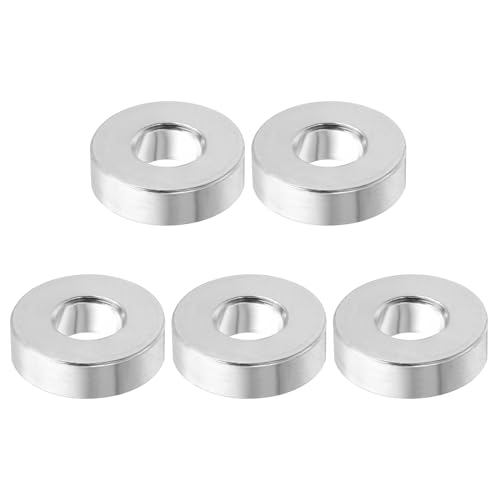 PATIKIL M4 Aluminium Abstandshalter, 5 Stück Metallabstandshalter Aluminium 4,2 mm ID x 10 mm OD x 3 mm L Aluminium Abstandshalter Schraubenaufsteller Rund für 5/32 Zoll von PATIKIL