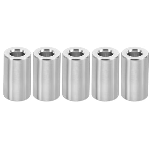PATIKIL M4 Aluminium Abstandshalter, 5 Stück Metallabstandshalter Aluminium 4,2 mm ID x 8 mm OD x 14 mm L Aluminium Abstandshalter Schraubenaufsteller Rund für 5/32 Zoll von PATIKIL
