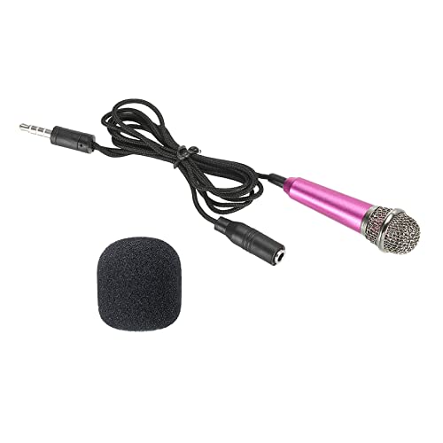 PATIKIL Mini Mikrofon Tragbar Stimme Mikrofon Rosenrot für Sprachaufnahme und Gesang Pack von 1 von PATIKIL