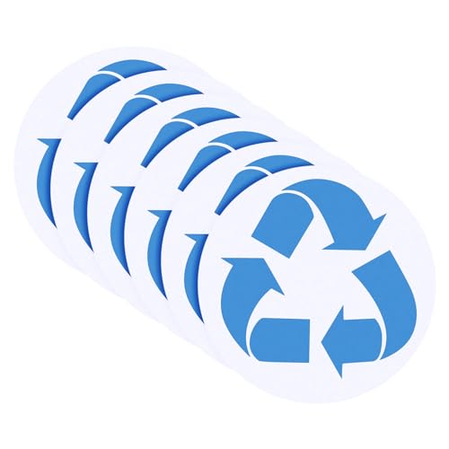 PATIKIL Recycling Aufkleber Mülltonnenetiketten, 12er Pack 5 Zoll Recycling-Aufkleber Schilder Vinyl wasserdichte Etiketten für Zuhause, Büro, Küche, Blau auf Weiß PATIKIL Recycling Aufkleber Mülltonnenetiketten, 12er Pack 5 Zoll Recycling-Aufkleber Schilder Vinyl wasserdichte Etiketten für Zuhause, Büro, Küche, Blau auf Weiß von PATIKIL