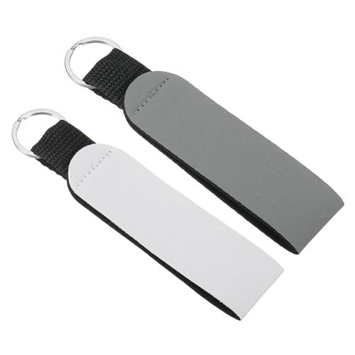 PATIKIL Schwimmender Neopren-Schlüsselanhänger, 2 Stück wasserdichter Auftriebs-Schlüsselring Sublimations-Floating-Schlüsselanhänger für Outdoor-Wassersportarten, Weiß Grau PATIKIL Schwimmender Neopren-Schlüsselanhänger, 2 Stück wasserdichter Auftriebs-Schlüsselring Sublimations-Floating-Schlüsselanhänger für Outdoor-Wassersportarten, Weiß Grau von PATIKIL