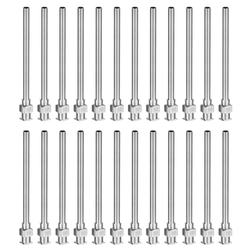 PATIKIL Stumpfe Spitze Dosierkanüle 10G, 24 Stück 2 Zoll Edelstahl Flüssigkeitsdosierkanülen mit Lure Lock zum Nachfüllen von Flüssigtinten Klebstoffen Kleber PATIKIL Stumpfe Spitze Dosierkanüle 10G, 24 Stück 2 Zoll Edelstahl Flüssigkeitsdosierkanülen mit Lure Lock zum Nachfüllen von Flüssigtinten Klebstoffen Kleber von PATIKIL