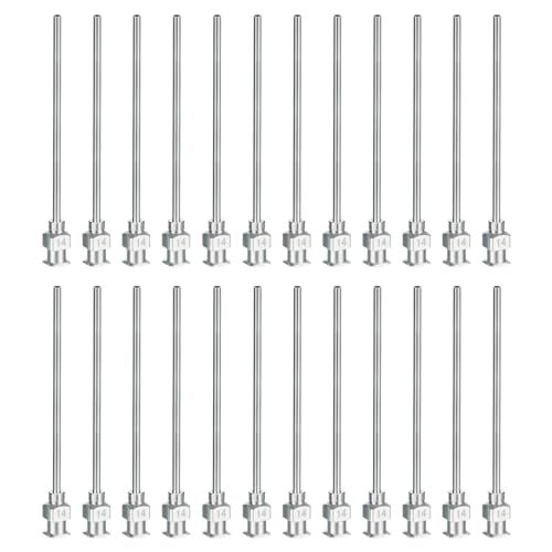 PATIKIL Stumpfe Spitze Dosierkanüle 14G, 24 Stück 2 Zoll Edelstahl Flüssigkeitsdosierkanülen mit Lure Lock zum Nachfüllen von Flüssigtinten Klebstoffen Kleber PATIKIL Stumpfe Spitze Dosierkanüle 14G, 24 Stück 2 Zoll Edelstahl Flüssigkeitsdosierkanülen mit Lure Lock zum Nachfüllen von Flüssigtinten Klebstoffen Kleber von PATIKIL