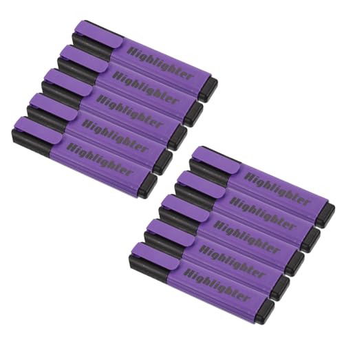 PATIKIL Textmarker, 10er Pack wasserbasierte breite Spitze Schreibmarker Stifte für Büro, Zuhause, täglichen Gebrauch, Stil 3, Lila PATIKIL Textmarker, 10er Pack wasserbasierte breite Spitze Schreibmarker Stifte für Büro, Zuhause, täglichen Gebrauch, Stil 3, Lila von PATIKIL