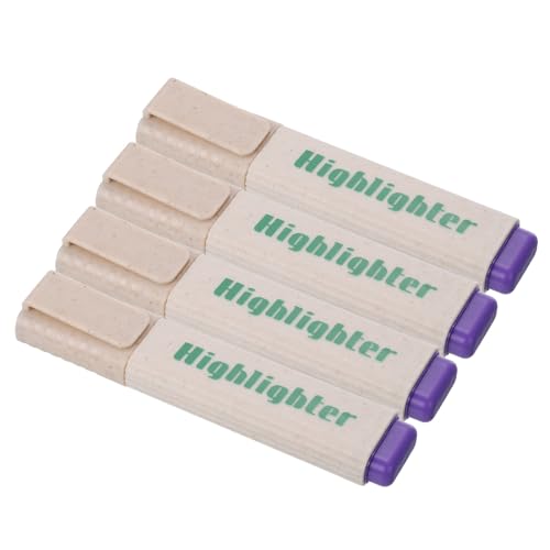 PATIKIL Textmarker, 4er Pack wasserbasierter breiter Spitze Schreibmarker Stifte für Büro, Zuhause, täglichen Gebrauch, Stil 2, Lila von PATIKIL
