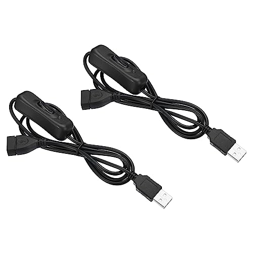 PATIKIL USB Verlängerungskabel mit EIN/AUS Schalter 2 Pack Buchsen an Stecker Verlängerung Leistung Schnüre Adapter mit LED Anzeige für Lüfter LED Leisten Schwarz PATIKIL USB Verlängerungskabel mit EIN/AUS Schalter 2 Pack Buchsen an Stecker Verlängerung Leistung Schnüre Adapter mit LED Anzeige für Lüfter LED Leisten Schwarz von PATIKIL