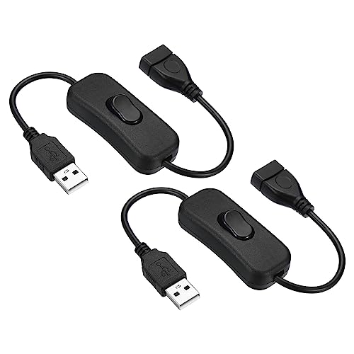 PATIKIL USB Verlängerungskabel mit EIN/AUS Schalter 2 Pack Buchsen an Stecker Verlängerung Schnüre Data Leistung Adapter Unterstützung Regler für Lüfter LED Streifen Schwarz PATIKIL USB Verlängerungskabel mit EIN/AUS Schalter 2 Pack Buchsen an Stecker Verlängerung Schnüre Data Leistung Adapter Unterstützung Regler für Lüfter LED Streifen Schwarz von PATIKIL