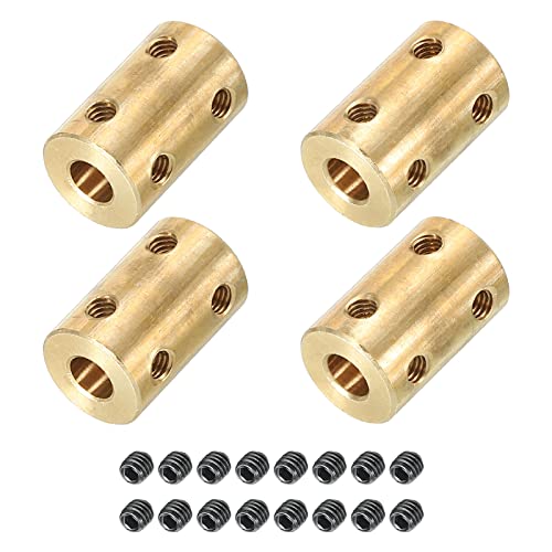 PATIKIL Welle Kupplung Anschluss L22xD14 6mm bis 6mm Bohrung Starre Kupplung Motor Welle Gelenk Anschluss mit Schraube für 3D Drucker 4Pack von PATIKIL